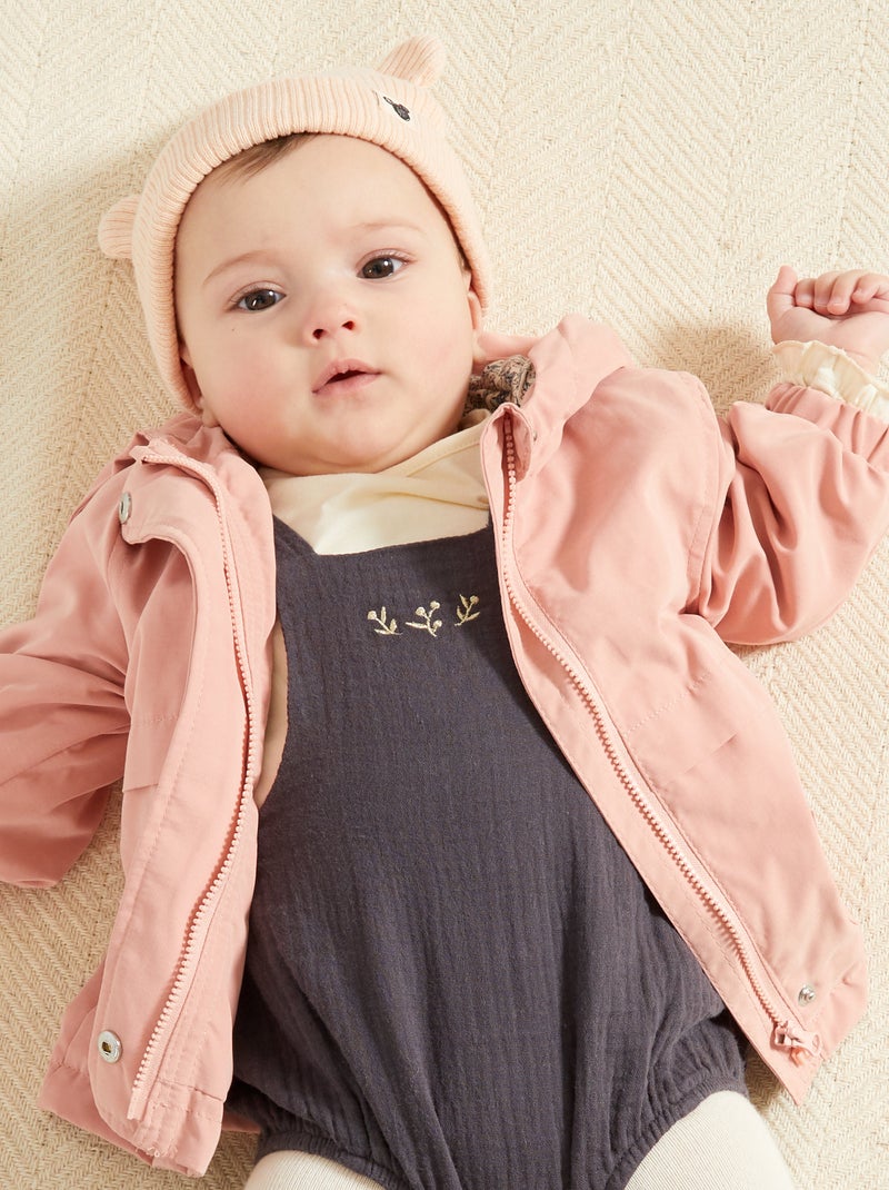 Parka com capuz Cor de rosa - Kiabi