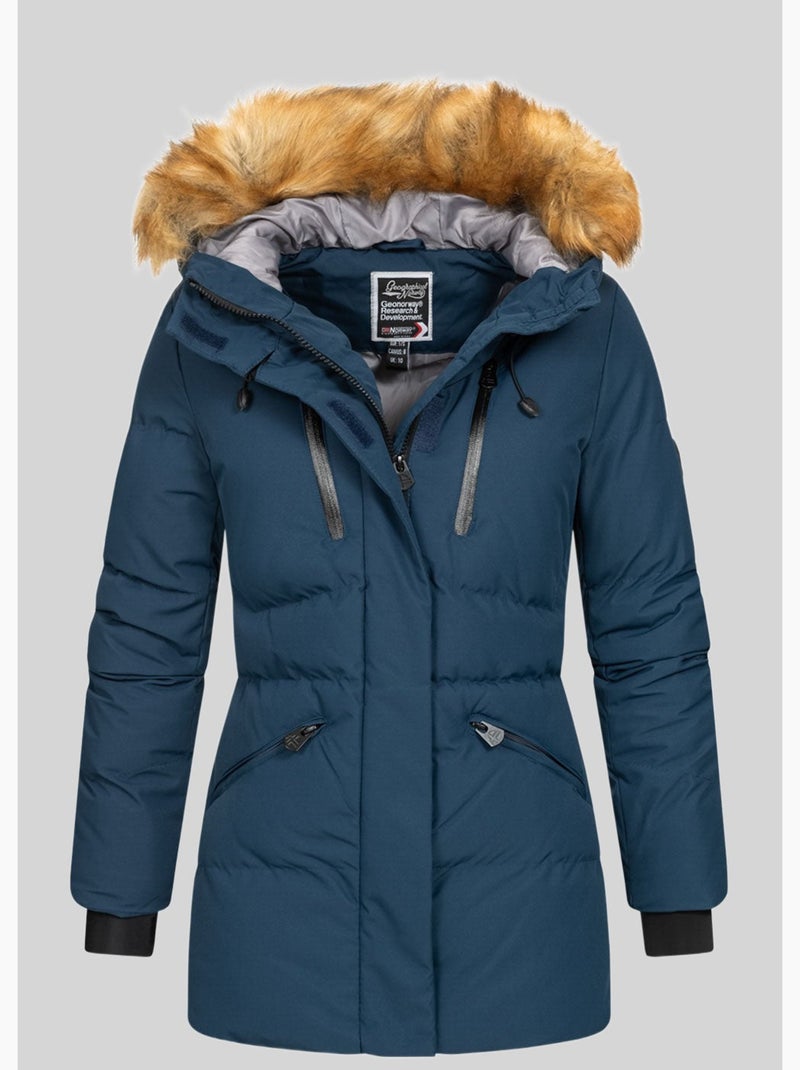 Parka com capuz crown – geographical norway Azul-marinho - Kiabi