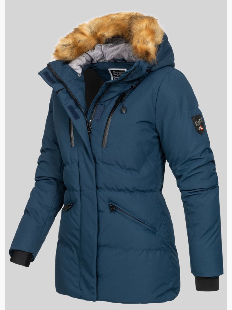 Parka com capuz crown – geographical norway Azul-marinho - Kiabi