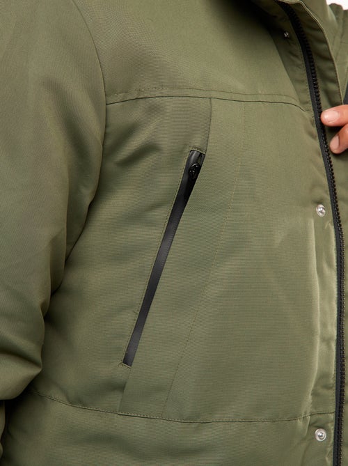 Parka com capuz de comprimento médio - Kiabi