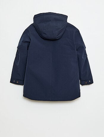 Parka com capuz e forro efeito pele de ovelha