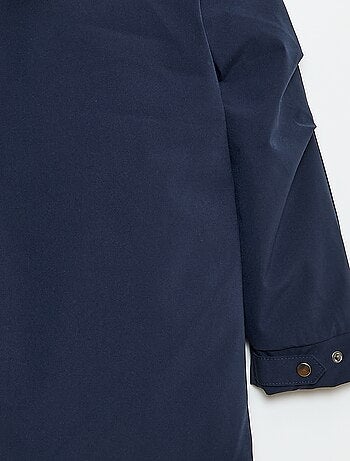 Parka com capuz e forro efeito pele de ovelha