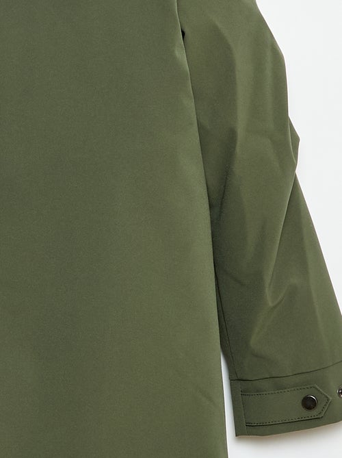Parka com capuz e forro efeito pele de ovelha - Kiabi