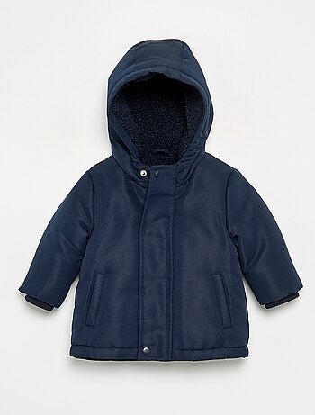 Parka com capuz e interior de pelo sintético