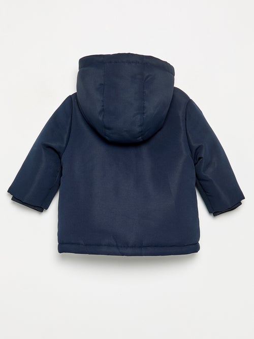 Parka com capuz e interior de pelo sintético - Kiabi