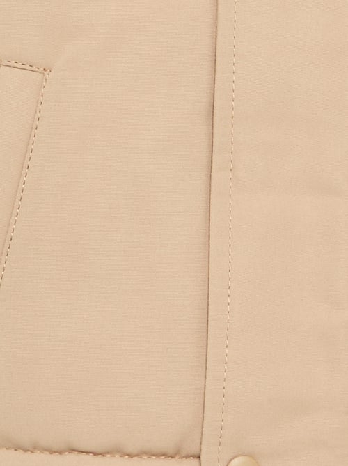 Parka com capuz e interior de pelo sintético - Kiabi