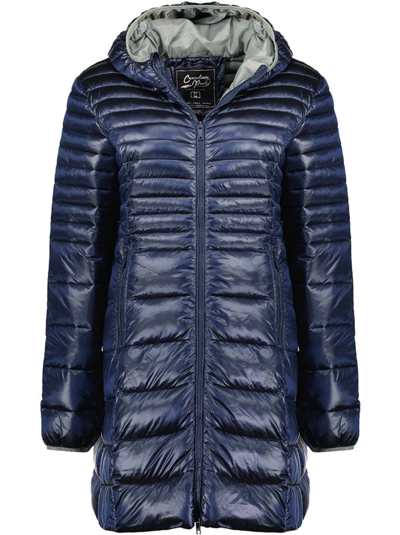 Parka com capuz e pelo sintético bodeak – canadian peak Azul-marinho - Kiabi