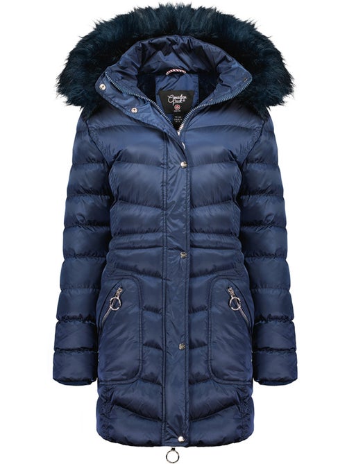 Parka com capuz e pelo sintético civileak – canadian peak - Kiabi Parka com capuz e pelo sintético civileak – canadian peak - Kiabi