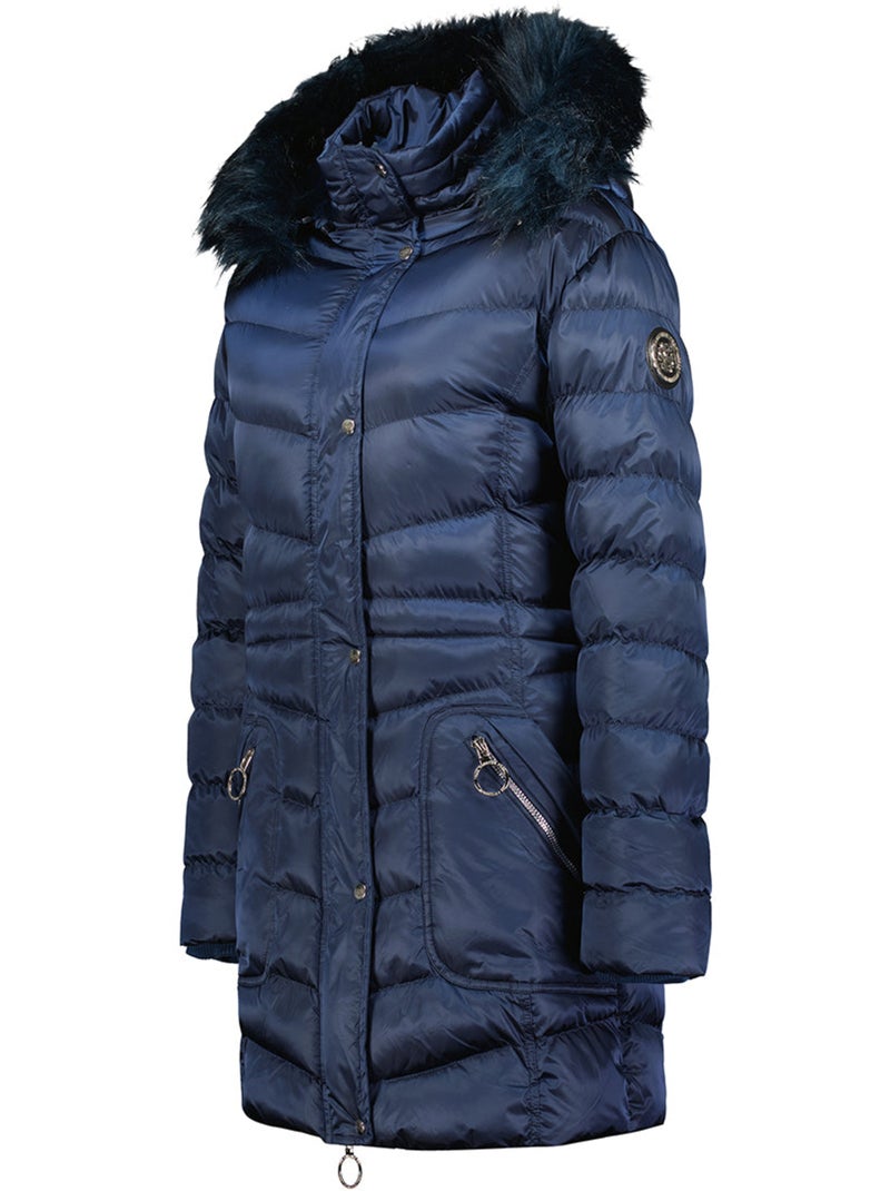 Parka com capuz e pelo sintético civileak – canadian peak Azul-marinho - Kiabi