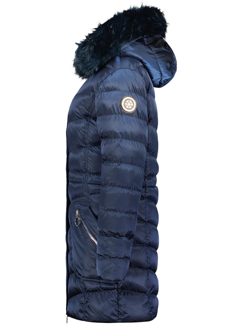 Parka com capuz e pelo sintético civileak – canadian peak Azul-marinho - Kiabi
