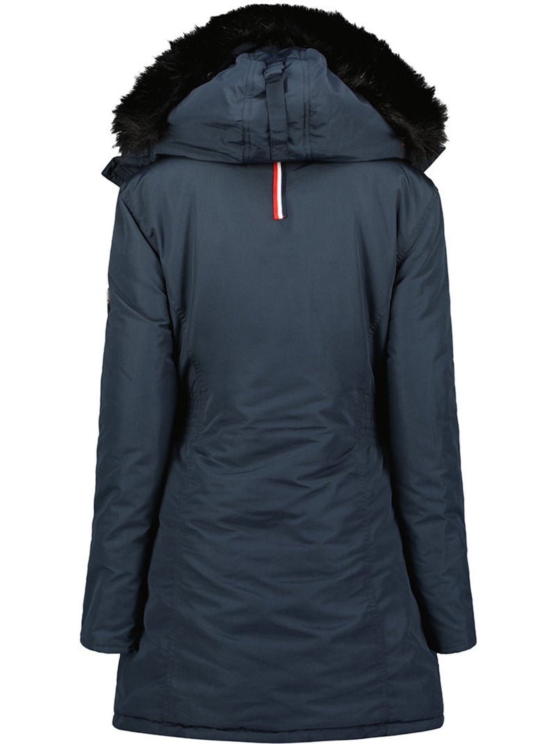 Parka com capuz e pelo sintético corteak – canadian peak Azul-marinho - Kiabi