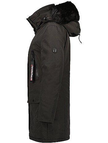 Parka com capuz e pelo sintético corteak – canadian peak