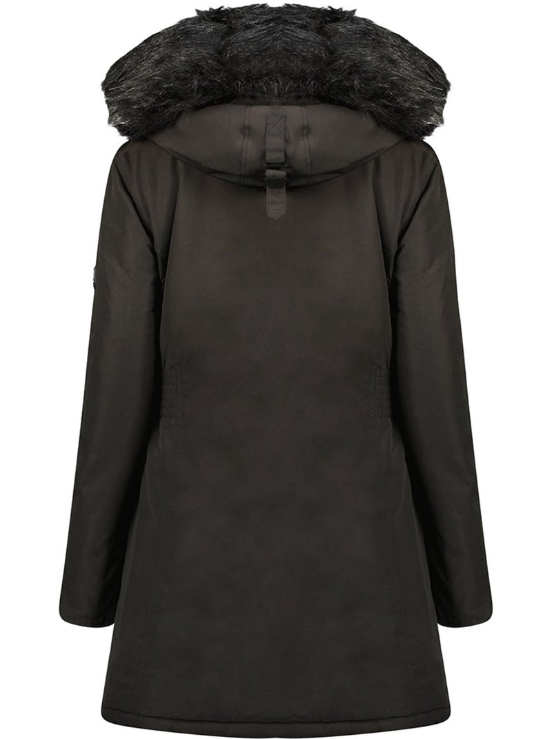 Parka com capuz e pelo sintético corteak – canadian peak Preto - Kiabi