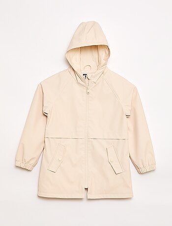 Parka com capuz em borracha
