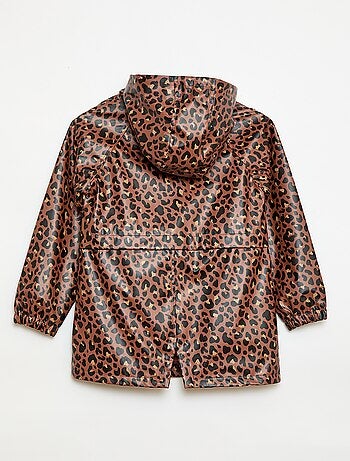 Parka com capuz em borracha