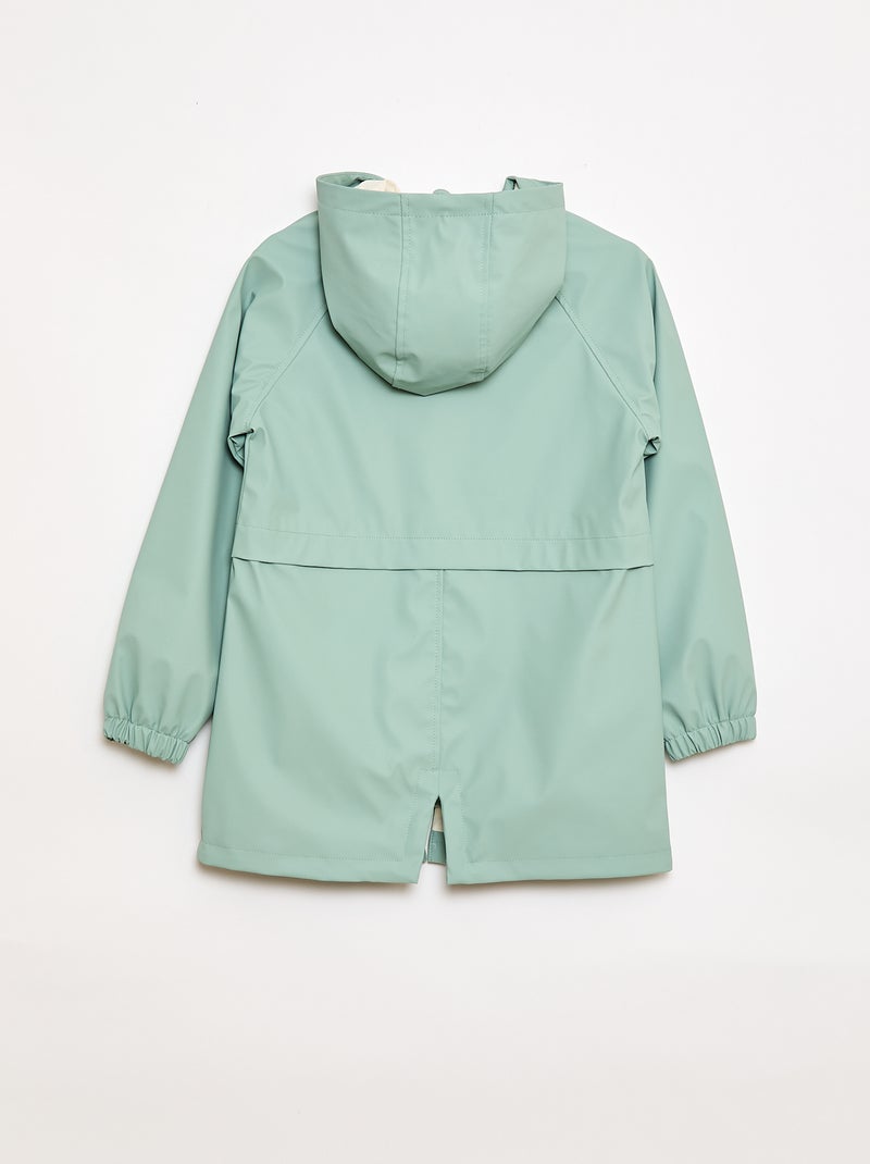 Parka com capuz em borracha Verde - Kiabi