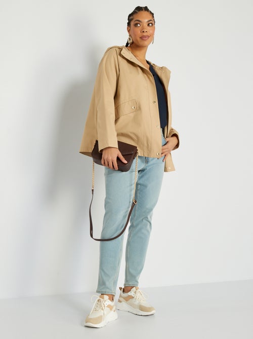 Parka com capuz em sarja - Kiabi