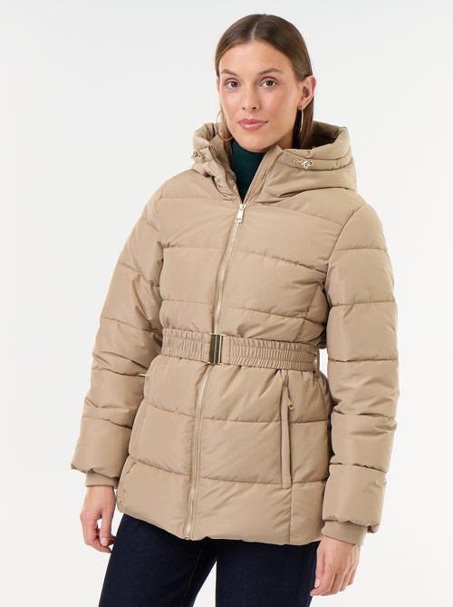 Parka com capuz forrada a pelo sintético - Kiabi