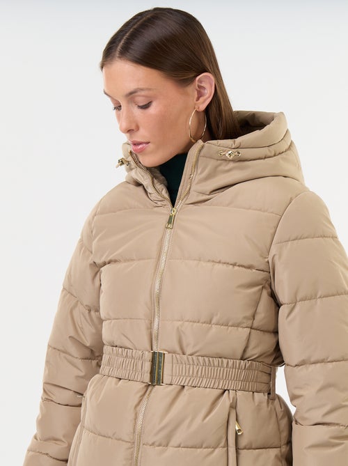 Parka com capuz forrada a pelo sintético - Kiabi