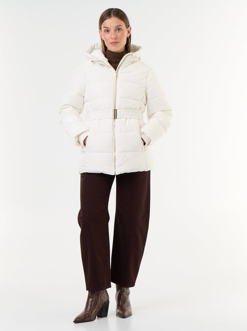 Parka com capuz forrada a pelo sintético - Kiabi