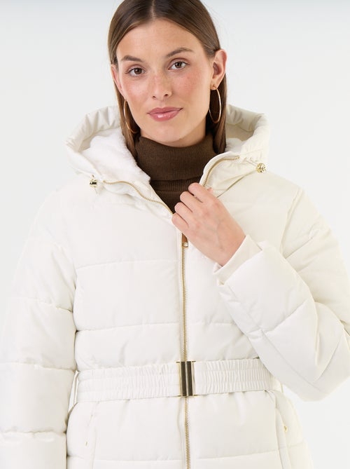 Parka com capuz forrada a pelo sintético - Kiabi