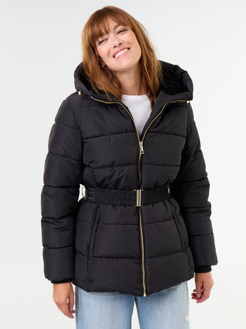 Parka com capuz forrada a pelo sintético - Kiabi