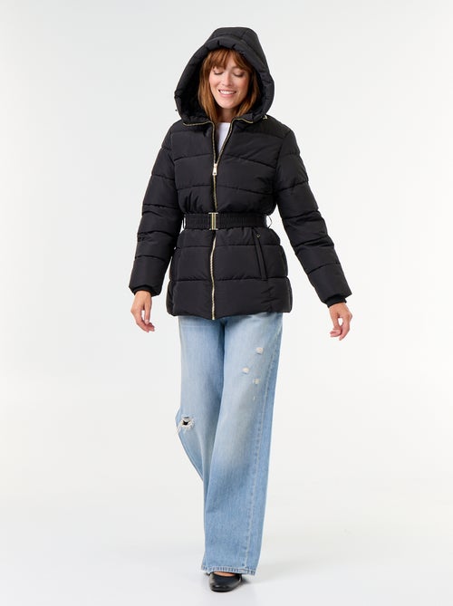 Parka com capuz forrada a pelo sintético - Kiabi
