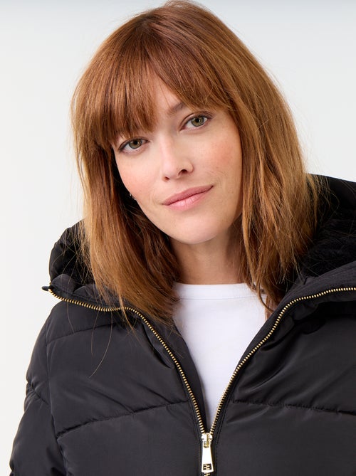Parka com capuz forrada a pelo sintético - Kiabi