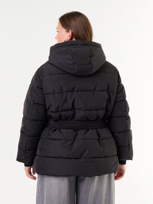 Parka com capuz forrada em pelo sintético - Kiabi