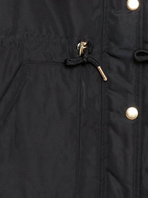 Parka com capuz forrado em pelo sintético - Kiabi