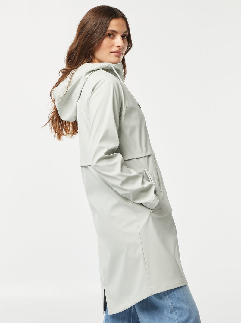 Parka com capuz impermeável AZUL - Kiabi