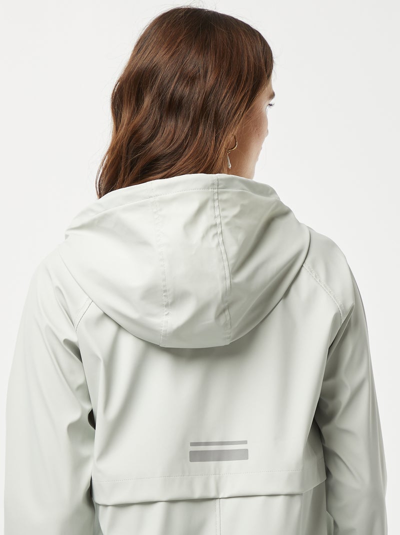 Parka com capuz impermeável AZUL - Kiabi