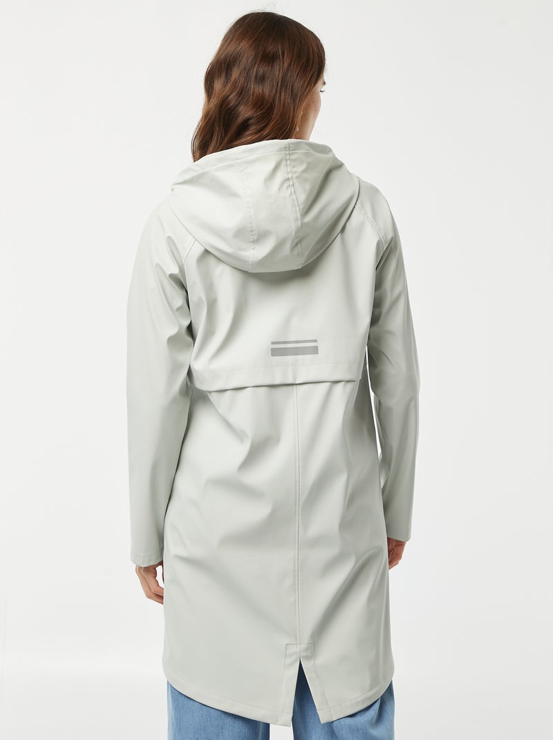 Parka com capuz impermeável AZUL - Kiabi