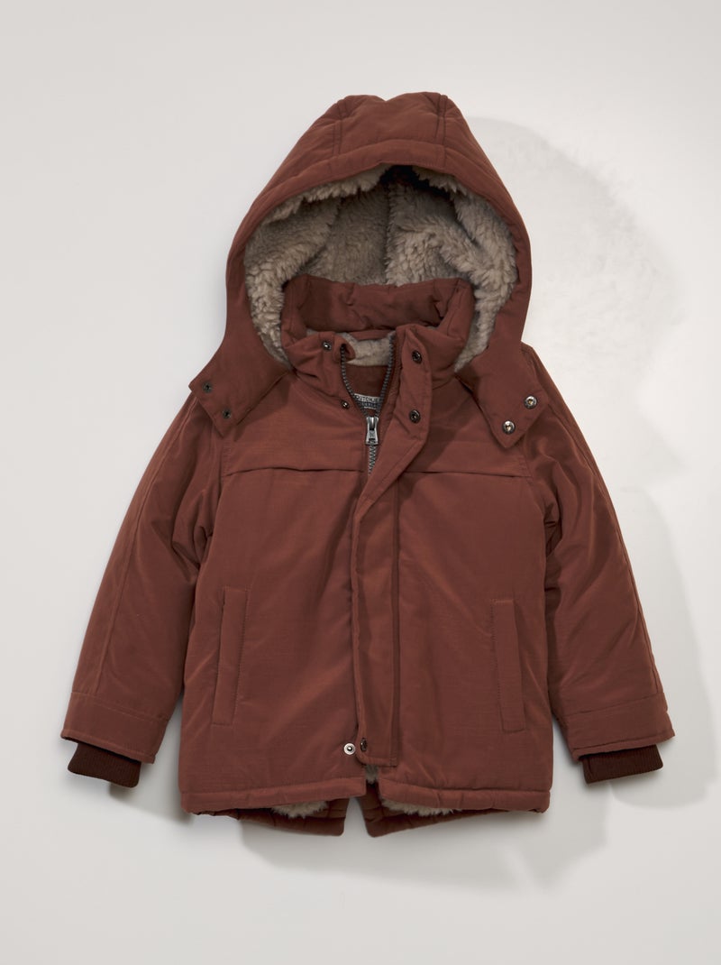 Parka com capuz LARANJA - Kiabi