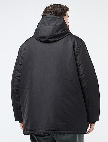 Parka com capuz lisa repelente à água