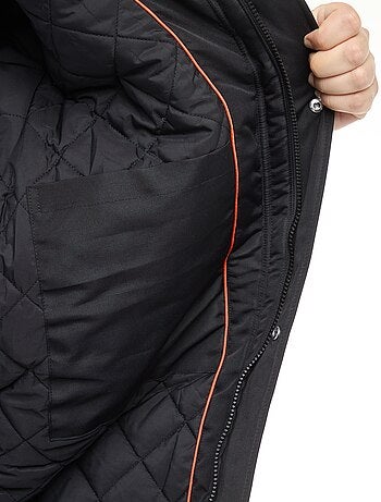 Parka com capuz lisa repelente à água