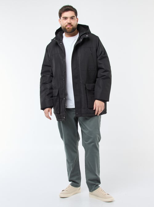 Parka com capuz lisa repelente à água - Kiabi