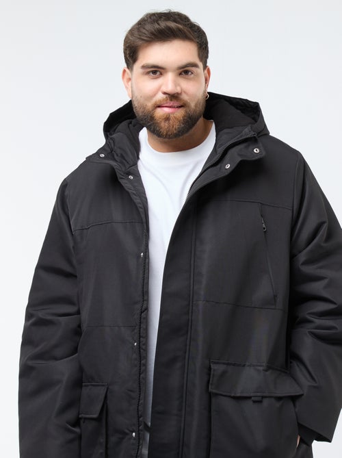 Parka com capuz lisa repelente à água - Kiabi
