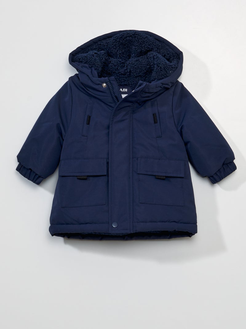 Parka com capuz PRETO - Kiabi