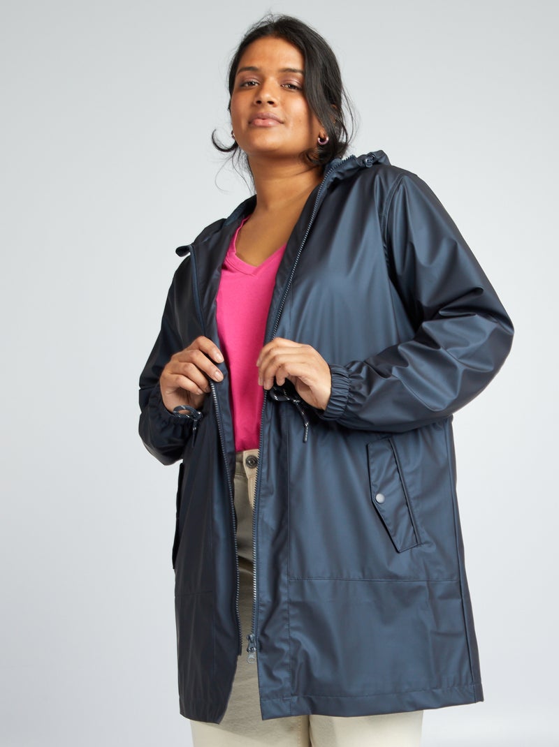 Parka com capuz PRETO - Kiabi