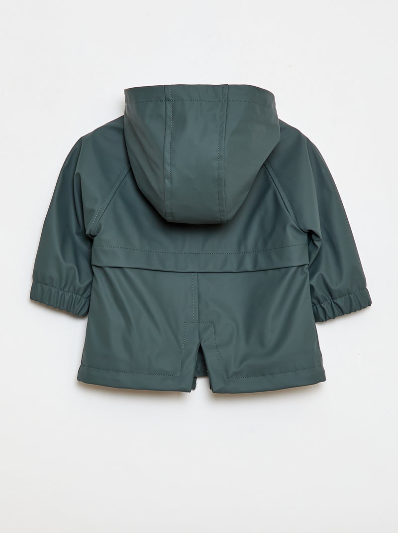 Parka com capuz repelente à água Caqui - Kiabi