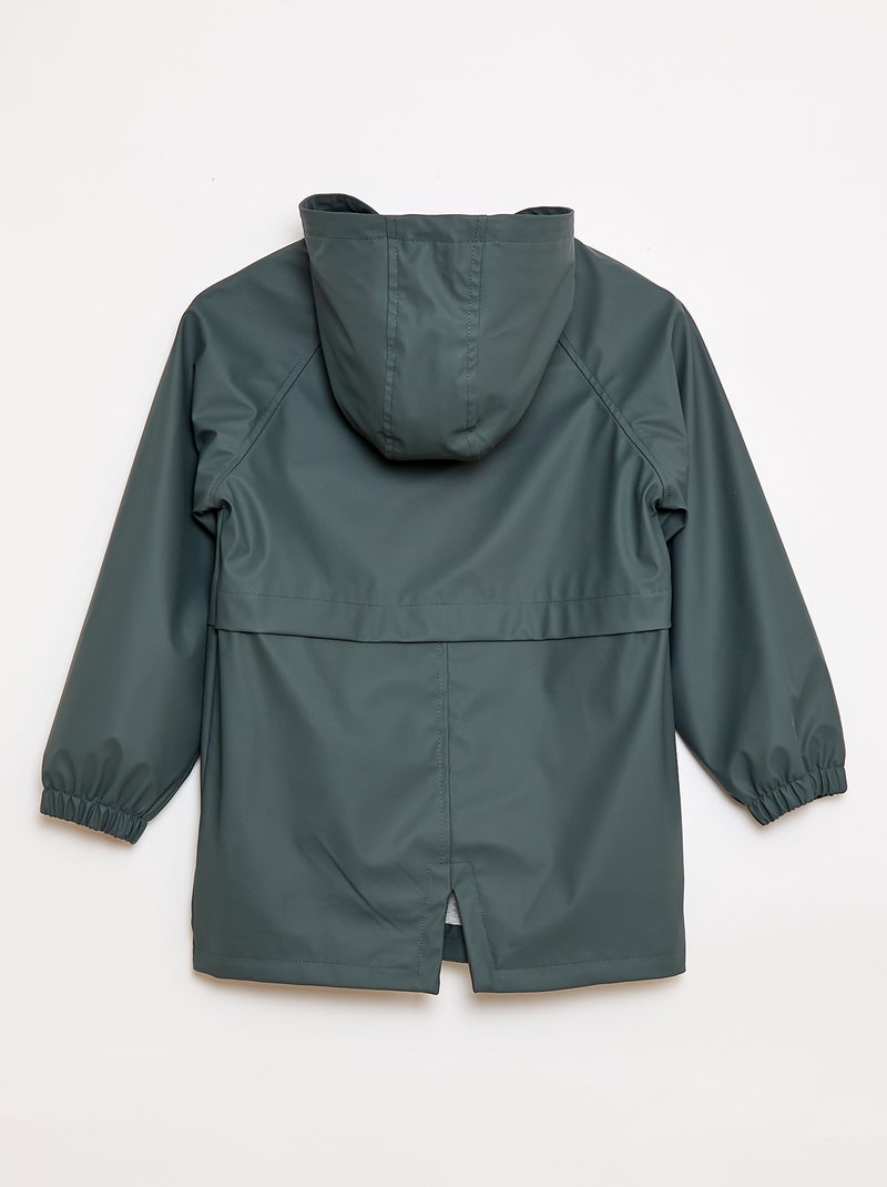 Parka com capuz repelente à água Caqui - Kiabi