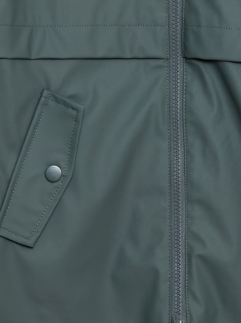 Parka com capuz repelente à água Caqui - Kiabi