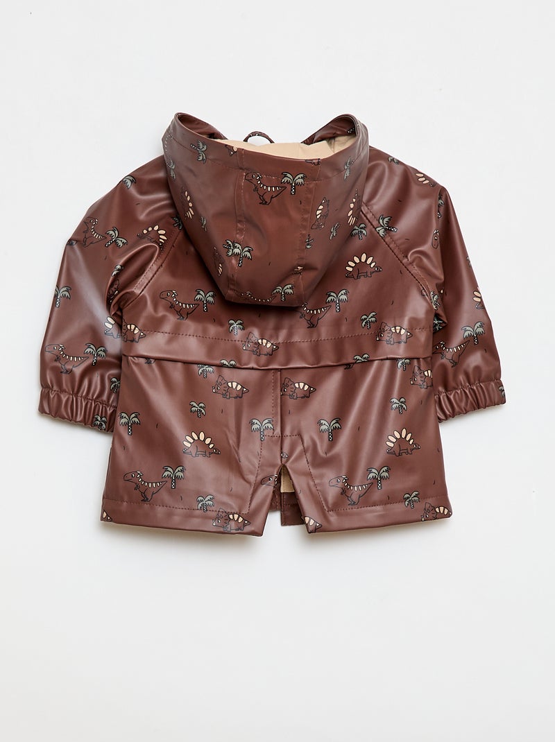 Parka com capuz repelente à água Castanho - Kiabi