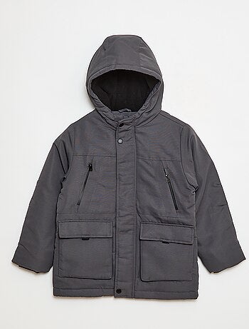 Parka com capuz repelente à água