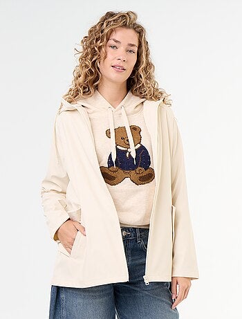 Parka com capuz repelente de água