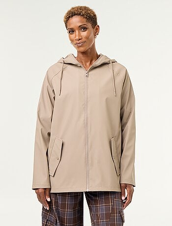 Parka com capuz repelente de água
