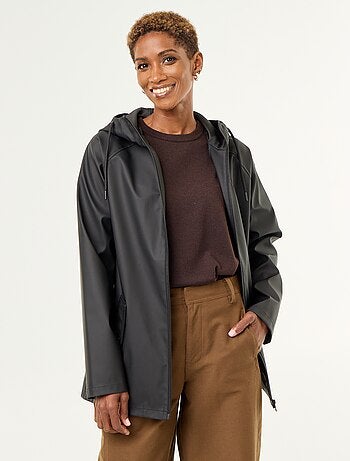Parka com capuz repelente de água