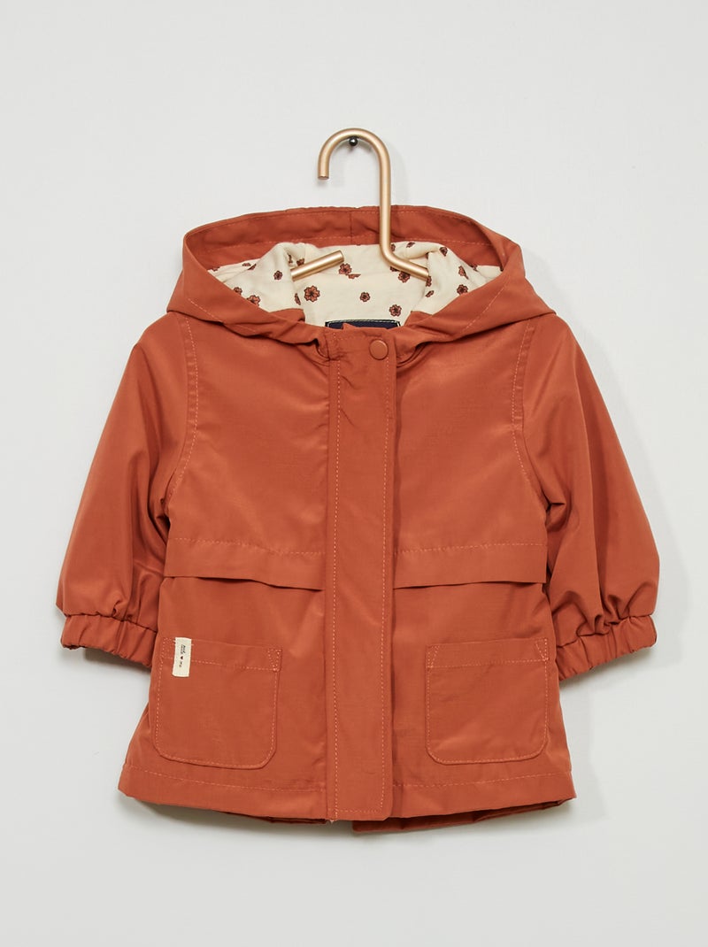 Parka com capuz vermelho - Kiabi