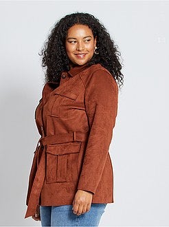 Parka com efeito camurça - Kiabi